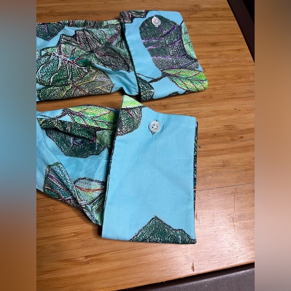 EUC ALA VON AUERSPERG- KATHE COTTON DRESS IN GREEN ISLAND. Size 6 - Picture 8 of 9